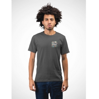 Camiseta Ia 25 Floral Full Mescla Preto