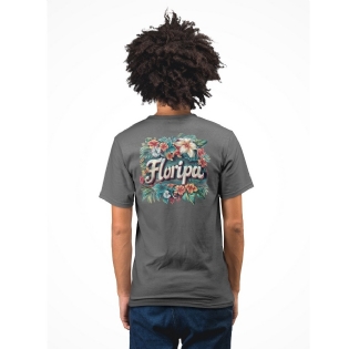 Camiseta Ia 25 Floral Full Mescla Preto